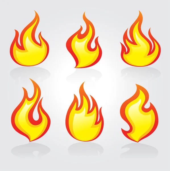 Fire icon Vector for web — Stock Vector