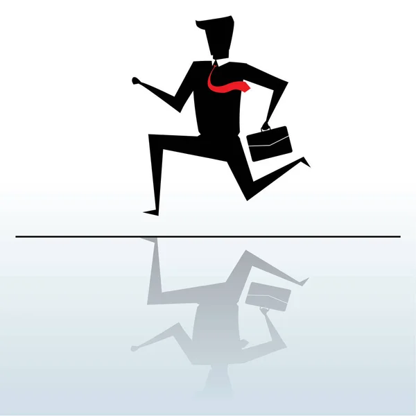 Business man running silhouettes, vector 10, Business concept — стоковый вектор