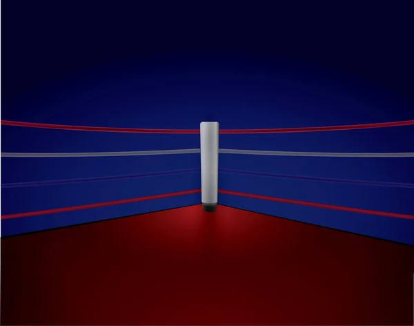 Boxerský Ring bílý roh, vektorové ilustrace — Stockový vektor