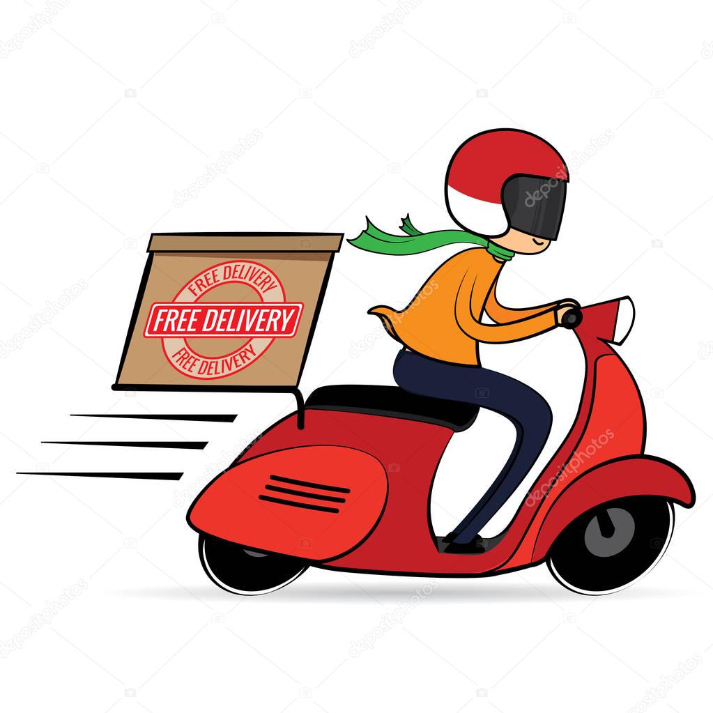 free delivery cartoon