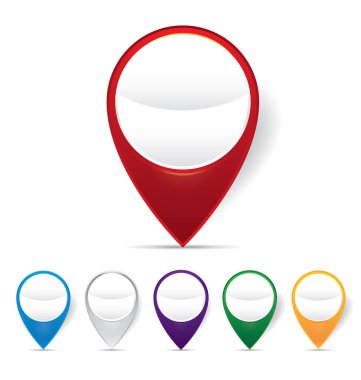 Set Pin işaretçi vektör