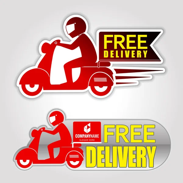 Web simgesi ücretsiz teslimat (motosiklet 2 set)