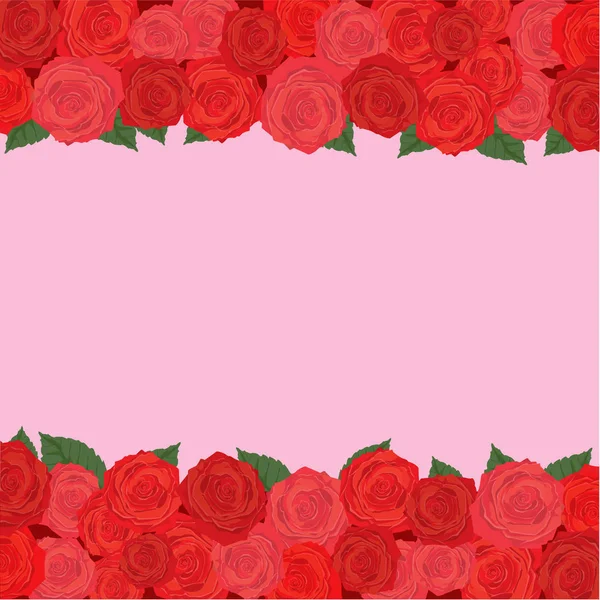 Rose Sfondo, design biglietto di San Valentino — Vettoriale Stock