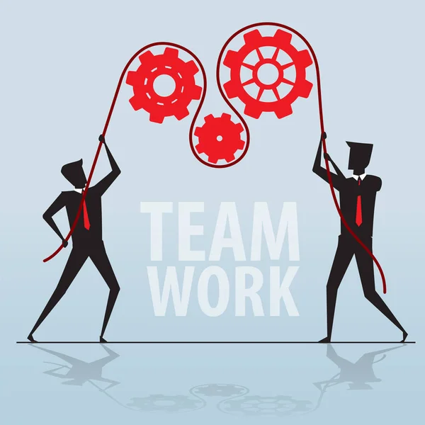 Zakelijke teamwerk, zakenman silhouet, Business Concept vector 10 — Stockvector