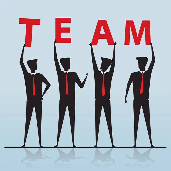 Business Teamwork, Geschäftsmann Silhouette, Geschäftskonzept Vektor 10 — Stockvektor