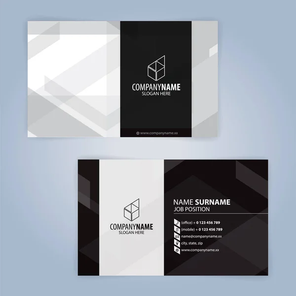 White and Black modern business card template, Illustration Vector 10