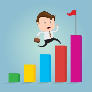 Diyagram grafik üzerinde tırmanma iş kavramı