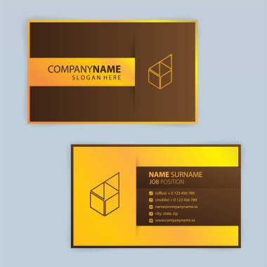 Lüks Altın Kartvizit Şablonu Premium Vektör