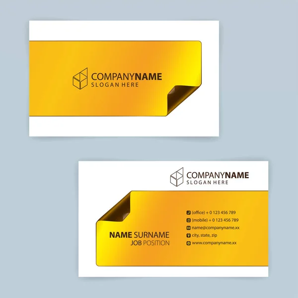 Luxury Gold Business Card Template Premium Vector — Stock Vector