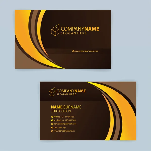 Luxury Gold Business Card Template Premium Vector — Stock Vector