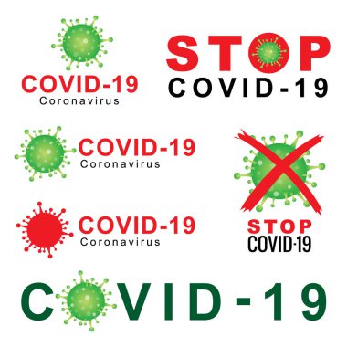 COVID-19 (coronavirus) sembol vektörünü durdur