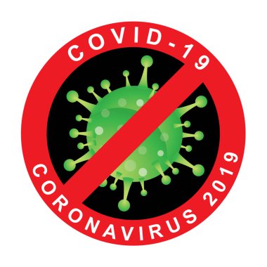 COVID-19 (coronavirus) sembol vektörünü durdur
