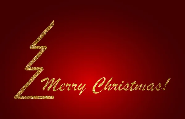 Merry Christmas Lettering Design on red background. Vector illustration. Vector Graphics