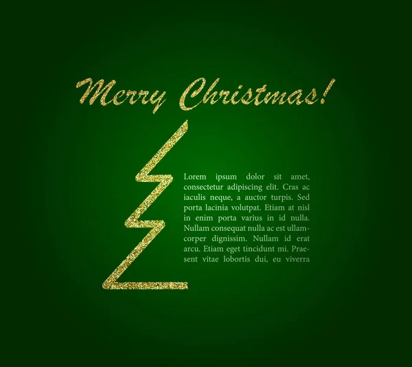 Веселый дизайн рождественских писем на зеленом фоне. Векторная иллюстрация . Лицензионные Стоковые Векторы