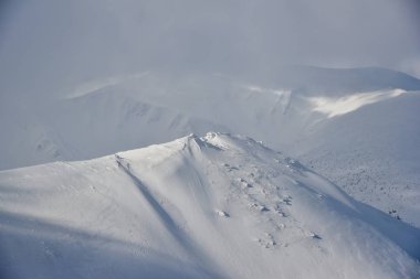 Dağları'nın kış manzarası.
