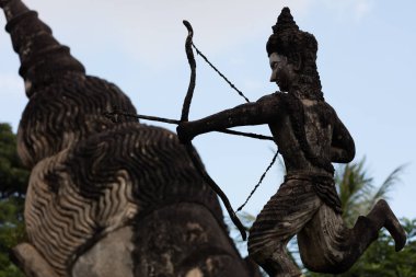WAT Xieng Khuan Buda'nın park. Vientiane, Lao