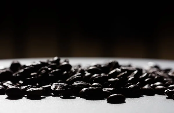 Black coffee grains