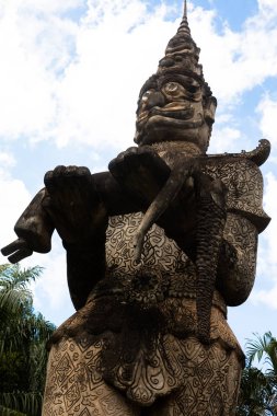 WAT Xieng Khuan Buda'nın park. Vientiane, Lao