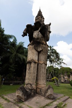 WAT Xieng Khuan Buda'nın park. Vientiane, Lao