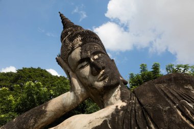 WAT Xieng Khuan Buda'nın park. Vientiane, Lao