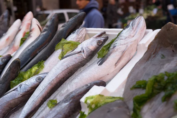 Vis blootgesteld in de markt — Stockfoto