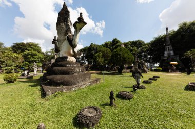 WAT Xieng Khuan Buda'nın park. Vientiane, Lao