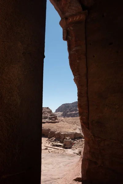 Petra, oude stad in Jordanië — Stockfoto