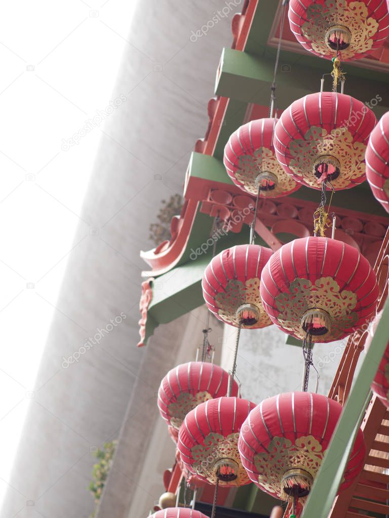 Red lanterns in Chinatown, 