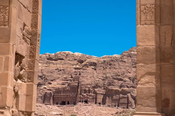 Ruïnes Van Petra Werelderfgoed Van Unesco Jordanië — Stockfoto