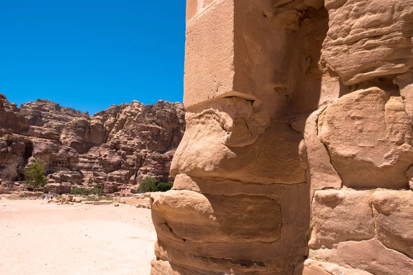 Руины Петры Всемирного Наследия Юнеско Иордания — стоковое фото