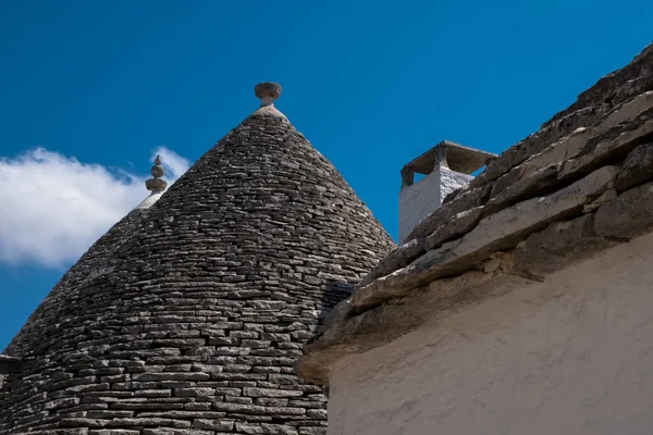 Alberobello Talya Trulli Evlerin Görünümü — Stok fotoğraf