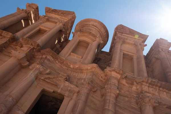 Monastery Petra Largest Monument Jordan — стоковое фото