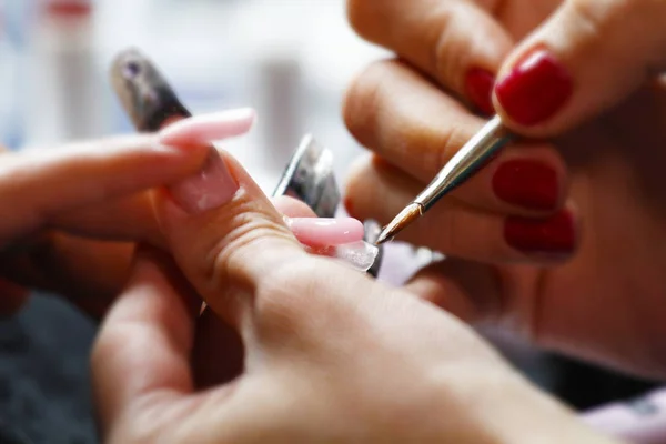 Manicura de uñas y esmalte —  Fotos de Stock