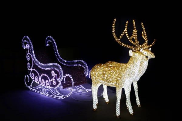 Geyikler ile Noel atlı kızak