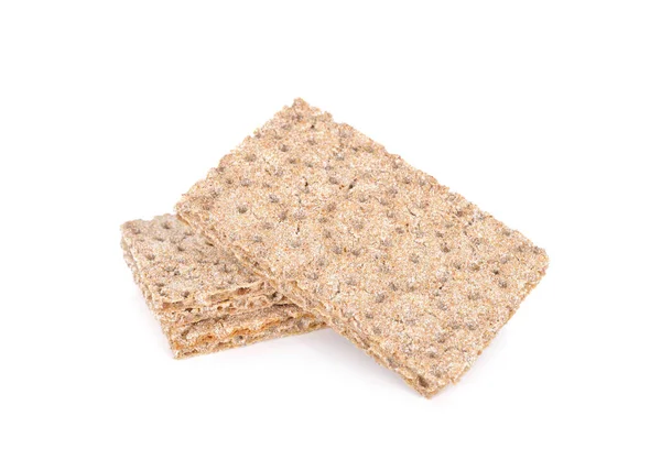 Pile of oatmeal cracker on white background — Stockfoto