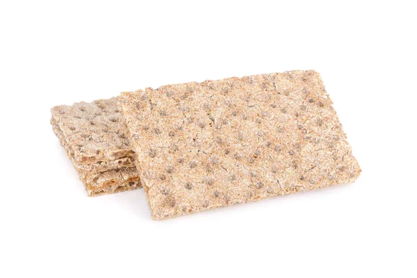 Pile of oatmeal cracker on white background — Stock fotografie