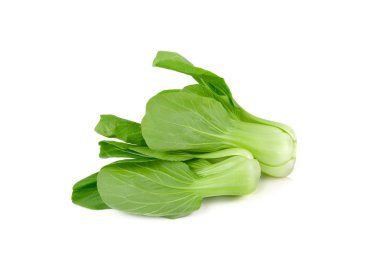 taze bebek bok choy veya Çince lahana beyaz arka plan üzerinde