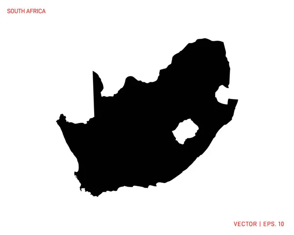 Zuid Afrika Gedetailleerde Kaart Vector Ontwerp Template — Stockvector