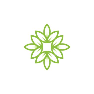 Yaprak Logo Vektörü Tasarım Şablonu