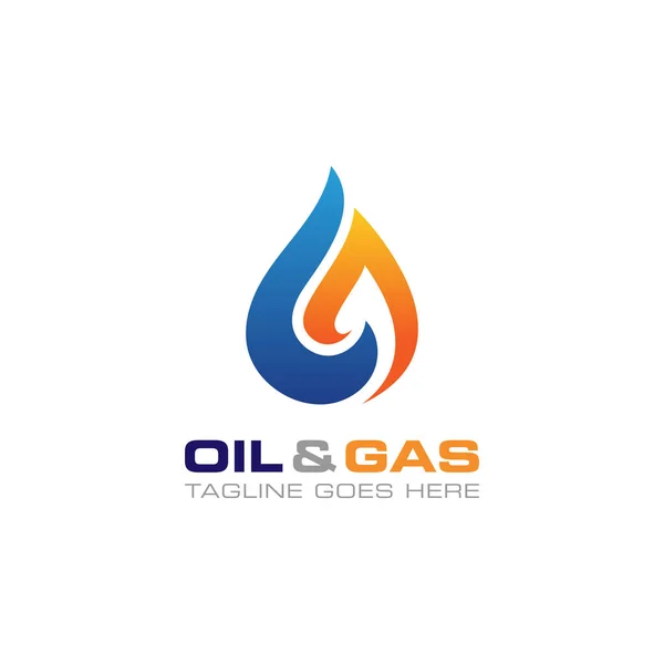 Petrol ve gaz logo vektör tasarım şablonu