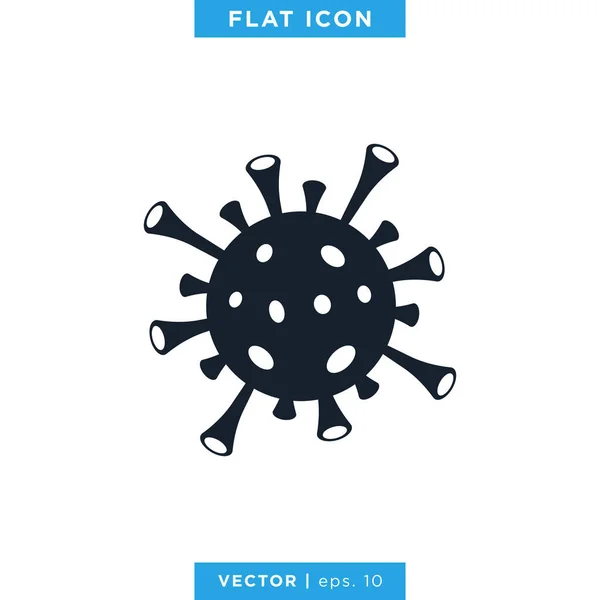Modèle Conception Illustration Vectorielle Icône Virus Virus Corona Covid — Image vectorielle