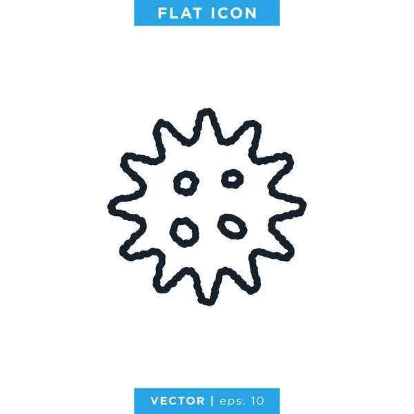 Virus Corona Virus Oder Covid Icon Vector Illustration Design Template — Stockvektor