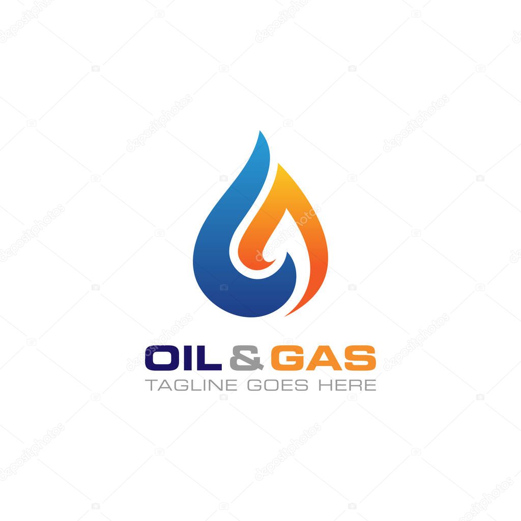 Oil and gas logo vector design template