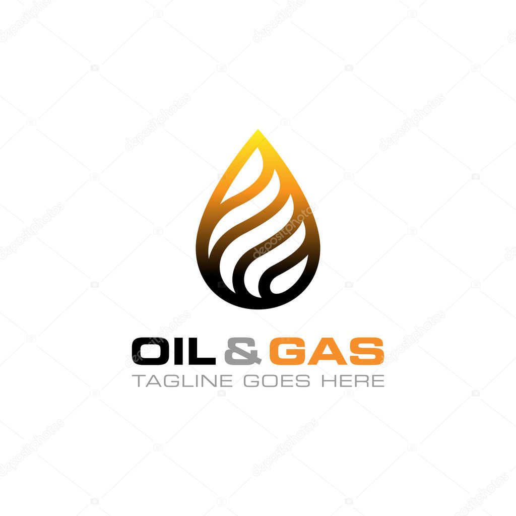 Oil and gas logo vector design template