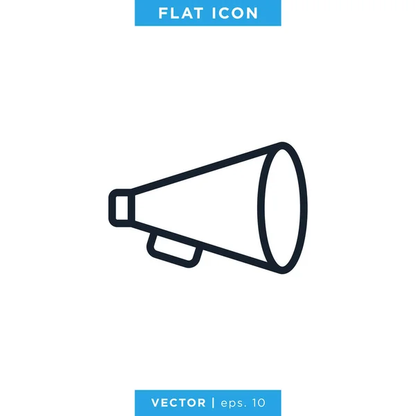 Modello Progettazione Logo Vettoriale Icona Megafono — Vettoriale Stock