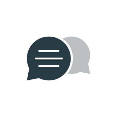 Konuşma Kabarcık Simgesi Vektör Logo Tasarım Şablonu