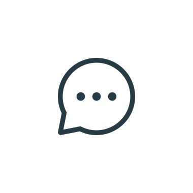 Konuşma Kabarcık Simgesi Vektör Logo Tasarım Şablonu