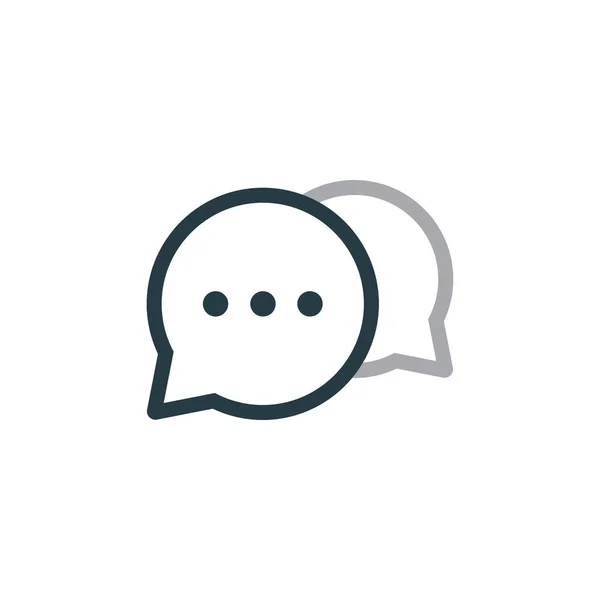 Modèle Conception Illustration Logo Vectoriel Icône Conversation Chat Bulle Parole — Image vectorielle