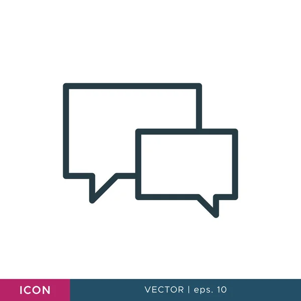 Speech Bubble Icon Vector Design Template — Stock Vector