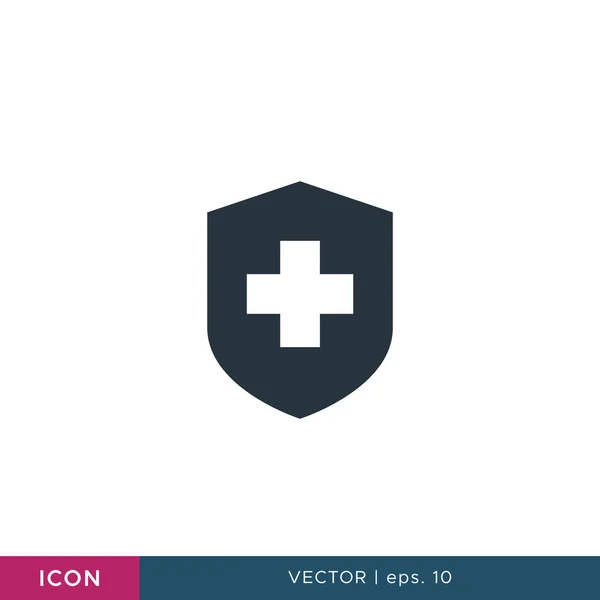 Modèle Conception Logo Vectoriel Icône Bouclier — Image vectorielle